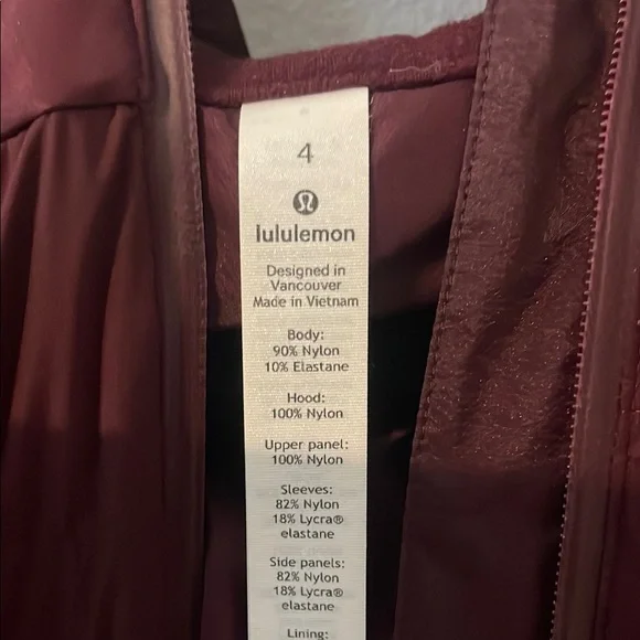 Lululemon Athletica Burgundy Down for It All 700-Down-Fill Jacket Sz 4 - Picture 5 of 8